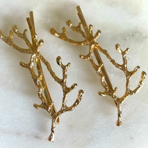 Anthropologie 2 Twig Hair Pins Clips - Picture 3 of 10